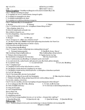 Kiểm tra 45 phút môn Ngữ văn 8